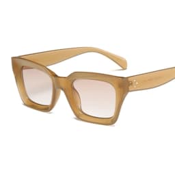 New Fashion Woman Luxury Brand Square Sunglasses Ladies Vintage Oversized Sun Glasses Female Big Frame Uv400 Shades Black