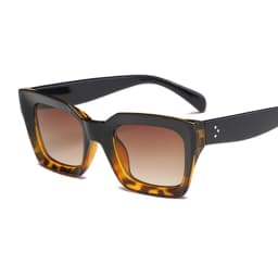 New Fashion Woman Luxury Brand Square Sunglasses Ladies Vintage Oversized Sun Glasses Female Big Frame Uv400 Shades Black