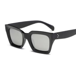 New Fashion Woman Luxury Brand Square Sunglasses Ladies Vintage Oversized Sun Glasses Female Big Frame Uv400 Shades Black