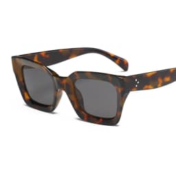 New Fashion Woman Luxury Brand Square Sunglasses Ladies Vintage Oversized Sun Glasses Female Big Frame Uv400 Shades Black