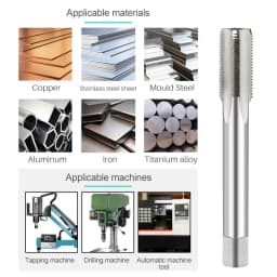XCAN 1pc Right Hand Thread Tap HSS Machine Plug Tap Metric Screw Tap Drill Thread Tool M2 M3 M4 M6 M7 M8 M10 M12 M14 Hand Tools