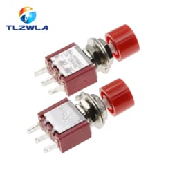 5PCS 3Pin C-NO-NC 6MM Mini Momentary Automatic return Push Button Switch ON-(ON) 2A 250VAC/5A 120VAC
