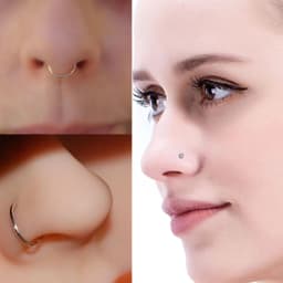 5/10/20PCS Stainless Steel L Shape Nose Stud Set 20G Crystal Nose Ring Hoop Set Indian Crystal Nose Stud Bulk Piercing Nariz Lot