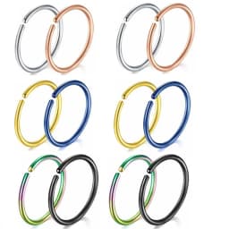 5/10/20PCS Stainless Steel L Shape Nose Stud Set 20G Crystal Nose Ring Hoop Set Indian Crystal Nose Stud Bulk Piercing Nariz Lot