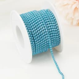 RESEN New Arrival Colorful Rhinestone Chains Dense Fancy Chain Apparel Sewing Glass Rhinestone Cup Chain With Colorful base