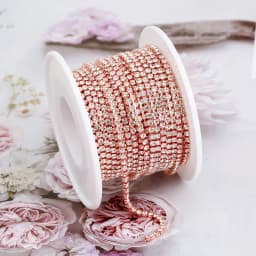 RESEN New Arrival Colorful Rhinestone Chains Dense Fancy Chain Apparel Sewing Glass Rhinestone Cup Chain With Colorful base