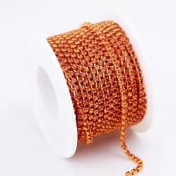 RESEN New Arrival Colorful Rhinestone Chains Dense Fancy Chain Apparel Sewing Glass Rhinestone Cup Chain With Colorful base
