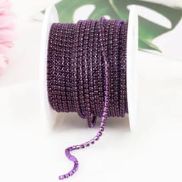 RESEN New Arrival Colorful Rhinestone Chains Dense Fancy Chain Apparel Sewing Glass Rhinestone Cup Chain With Colorful base