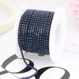 RESEN New Arrival Colorful Rhinestone Chains Dense Fancy Chain Apparel Sewing Glass Rhinestone Cup Chain With Colorful base