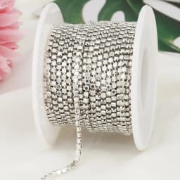 RESEN New Arrival Colorful Rhinestone Chains Dense Fancy Chain Apparel Sewing Glass Rhinestone Cup Chain With Colorful base