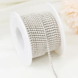 RESEN New Arrival Colorful Rhinestone Chains Dense Fancy Chain Apparel Sewing Glass Rhinestone Cup Chain With Colorful base