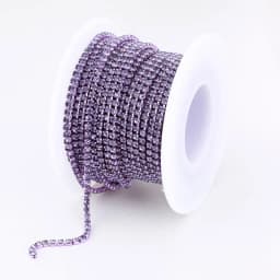 RESEN New Arrival Colorful Rhinestone Chains Dense Fancy Chain Apparel Sewing Glass Rhinestone Cup Chain With Colorful base