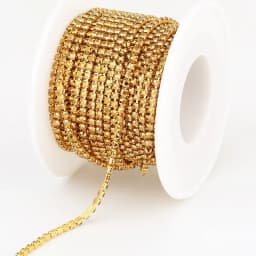 RESEN New Arrival Colorful Rhinestone Chains Dense Fancy Chain Apparel Sewing Glass Rhinestone Cup Chain With Colorful base