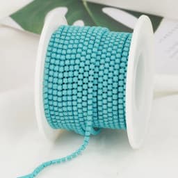 RESEN New Arrival Colorful Rhinestone Chains Dense Fancy Chain Apparel Sewing Glass Rhinestone Cup Chain With Colorful base