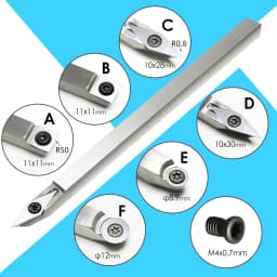 TASP Carbide Insert Cutter Woodturning Tool Swan Neck Wood Turning Chisel Blade & Aluminum Handle for Woodworking Lathe Machine