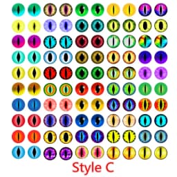 100pcs 50 pairs Dragon Eyes Cat Eye Toys Hot Sale 6mm 8mm 10mm 12mm Handmade Photo Glass Cabochons DIY Making Accessories