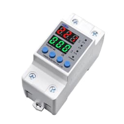 Din Rail Dual Display Adjustable Over Voltage Current and Under Voltage Protective Device Protector Relay 40A 63A 220V 230V