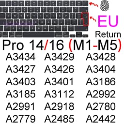 Keyboard Cover for Macbook Air 13 M5 M3 15 Pro 14 M5 13 M2 16 M4 12 Neo Silicone Protector Skin Case A3427 A3449 A448 A3404