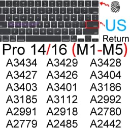 Keyboard Cover for Macbook Air 13 M5 M3 15 Pro 14 M5 13 M2 16 M4 12 Neo Silicone Protector Skin Case A3427 A3449 A448 A3404