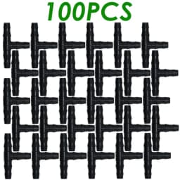 SPRYCLE 20-100PCS 1/4 Inch Connector Joint Tee Drip Irrigation Dripper Watering Garden Tools for 4mm/7mm Pipe Hose Greenhouse