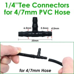 SPRYCLE 20-100PCS 1/4 Inch Connector Joint Tee Drip Irrigation Dripper Watering Garden Tools for 4mm/7mm Pipe Hose Greenhouse