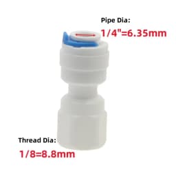 Fit for 1/4" 3/8" OD Tube Pushfit To BSP Female Thread Pipe Quick Connector Fitting Aquarium Reverse Osmosis RO Water Dispenser