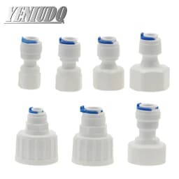Fit for 1/4" 3/8" OD Tube Pushfit To BSP Female Thread Pipe Quick Connector Fitting Aquarium Reverse Osmosis RO Water Dispenser