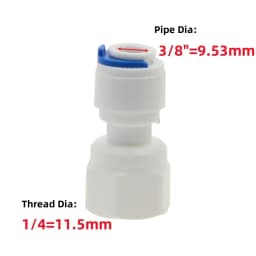 Fit for 1/4" 3/8" OD Tube Pushfit To BSP Female Thread Pipe Quick Connector Fitting Aquarium Reverse Osmosis RO Water Dispenser