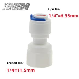 Fit for 1/4" 3/8" OD Tube Pushfit To BSP Female Thread Pipe Quick Connector Fitting Aquarium Reverse Osmosis RO Water Dispenser