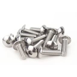 20pcs Stainless Steel Big Flat Round Head Inner Hexagon Screw Bolt M6 6mm M5 5mm for Motorcycle Scooter ATV Moped Plastic Cover