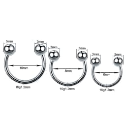 1PC Hot Sale Nose Horseshoe Ring Nose Septum Ring G23 Titanium Circular Piercing Ear Cartilage Tragus Body Jewelry Piercing