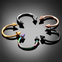 1PC Hot Sale Nose Horseshoe Ring Nose Septum Ring G23 Titanium Circular Piercing Ear Cartilage Tragus Body Jewelry Piercing