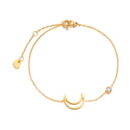 Women Minimalism Thin Chain Cross Crescent Moon Star Bracelet, Stainless Steel Female Adjustable Link Stacked Layered