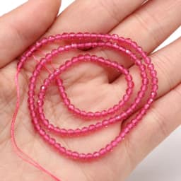 125 Pieces Spinel Beads Crystal Beads Loose DIY Jewelry Making Bracelet Necklace Accessories 3mm Length 38cm