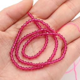 125 Pieces Spinel Beads Crystal Beads Loose DIY Jewelry Making Bracelet Necklace Accessories 3mm Length 38cm