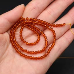 125 Pieces Spinel Beads Crystal Beads Loose DIY Jewelry Making Bracelet Necklace Accessories 3mm Length 38cm