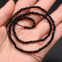 125 Pieces Spinel Beads Crystal Beads Loose DIY Jewelry Making Bracelet Necklace Accessories 3mm Length 38cm