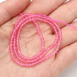 125 Pieces Spinel Beads Crystal Beads Loose DIY Jewelry Making Bracelet Necklace Accessories 3mm Length 38cm