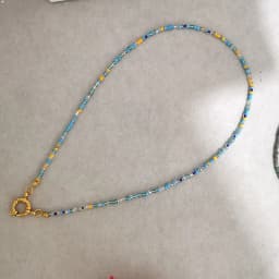 Imitation Pearl Necklace Women Choker Seed Beads Rainbow Stainless Steel Spring Clasp Sailor Buckle Base Chain Gold Color Boho