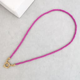 Imitation Pearl Necklace Women Choker Seed Beads Rainbow Stainless Steel Spring Clasp Sailor Buckle Base Chain Gold Color Boho