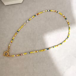 Imitation Pearl Necklace Women Choker Seed Beads Rainbow Stainless Steel Spring Clasp Sailor Buckle Base Chain Gold Color Boho