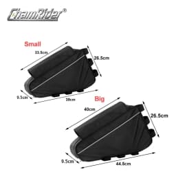 Electric Bicycle Triangle Battery Bag, Black Frame Triangle Bags, 36V, 48V, 60V, 72V, Max Load 126 Cells