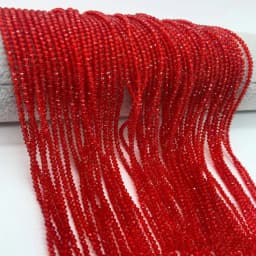 YoZuSmily 1 Strand 1X2mm Small Beads 32 Faceted Crystal Glass Rondel Spacer Beads for Jewelry Making Diy Accessory Little Beads