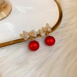 Red Color Women Dangle Earrings Geometric Pendants Gold Color Metal Hook Earrings Long Hang Earrings Pendientes Fashion Jewelry