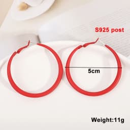 Red Color Women Dangle Earrings Geometric Pendants Gold Color Metal Hook Earrings Long Hang Earrings Pendientes Fashion Jewelry
