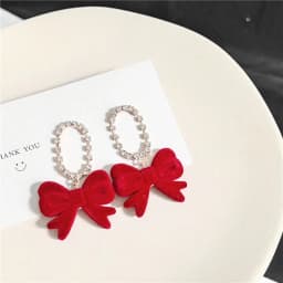 Red Color Women Dangle Earrings Geometric Pendants Gold Color Metal Hook Earrings Long Hang Earrings Pendientes Fashion Jewelry