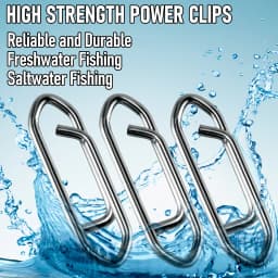 50pc Fishing Snap Power Clip Stainless Steel Speed Clip Quick Change Fast Link Connector for Crankbait Swimbait Minnow
