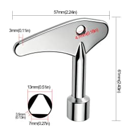 Delta Switch Key Wrench With Accessories Universal Triangle Train Electrical Cupboard Box Elevator Cabinet Alloy
