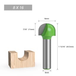 LAVIE 1pc 8mm Shank Ball Nose End Mill Round Nose Cove CNC Milling Bit Radius Core Box Solid Carbide Router Bit Tools C08042