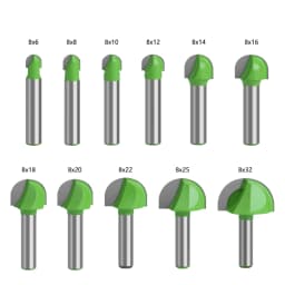 LAVIE 1pc 8mm Shank Ball Nose End Mill Round Nose Cove CNC Milling Bit Radius Core Box Solid Carbide Router Bit Tools C08042